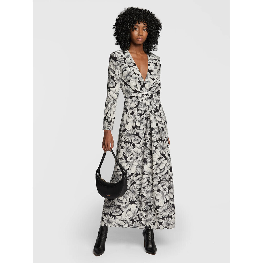 The Kooples $600 Romantic Garden Floral Silk Maxi Dress SIZE M FITS AS S